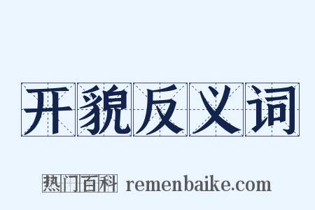 开貌反义词是什么意思的图片